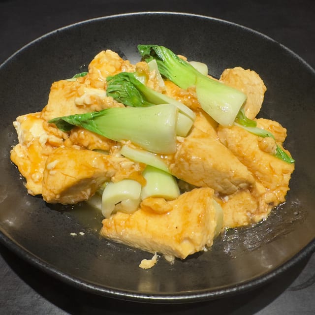 Tofu & Bok Choy In Garlic Sauce.