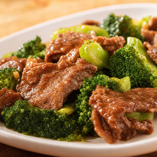 Ginger Broccoli Chicken or Beef.