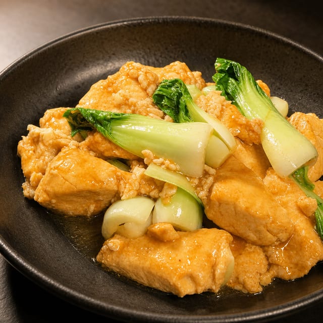 Tofu & Bok Choy In Garlic Sauce.