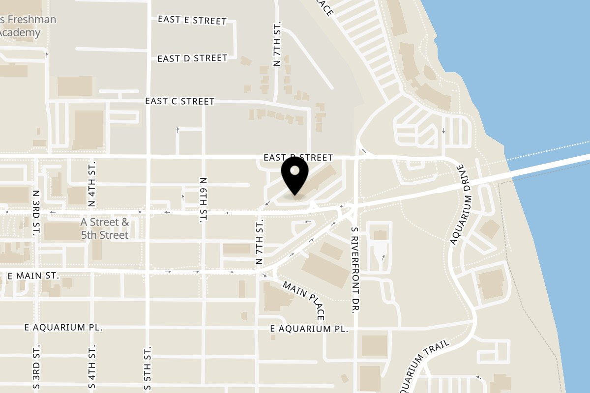Map showing the location of Red Lotus Noodle House on 807 E A St Suite 101 in Jenks